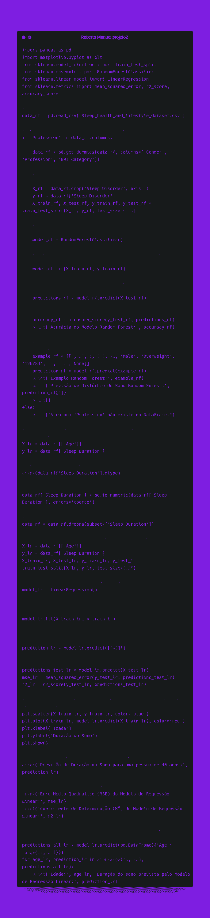 #ParaTodosVerem: Imagem de um projeto de ciências de dados em Python, com título, introdução e fundo roxo.